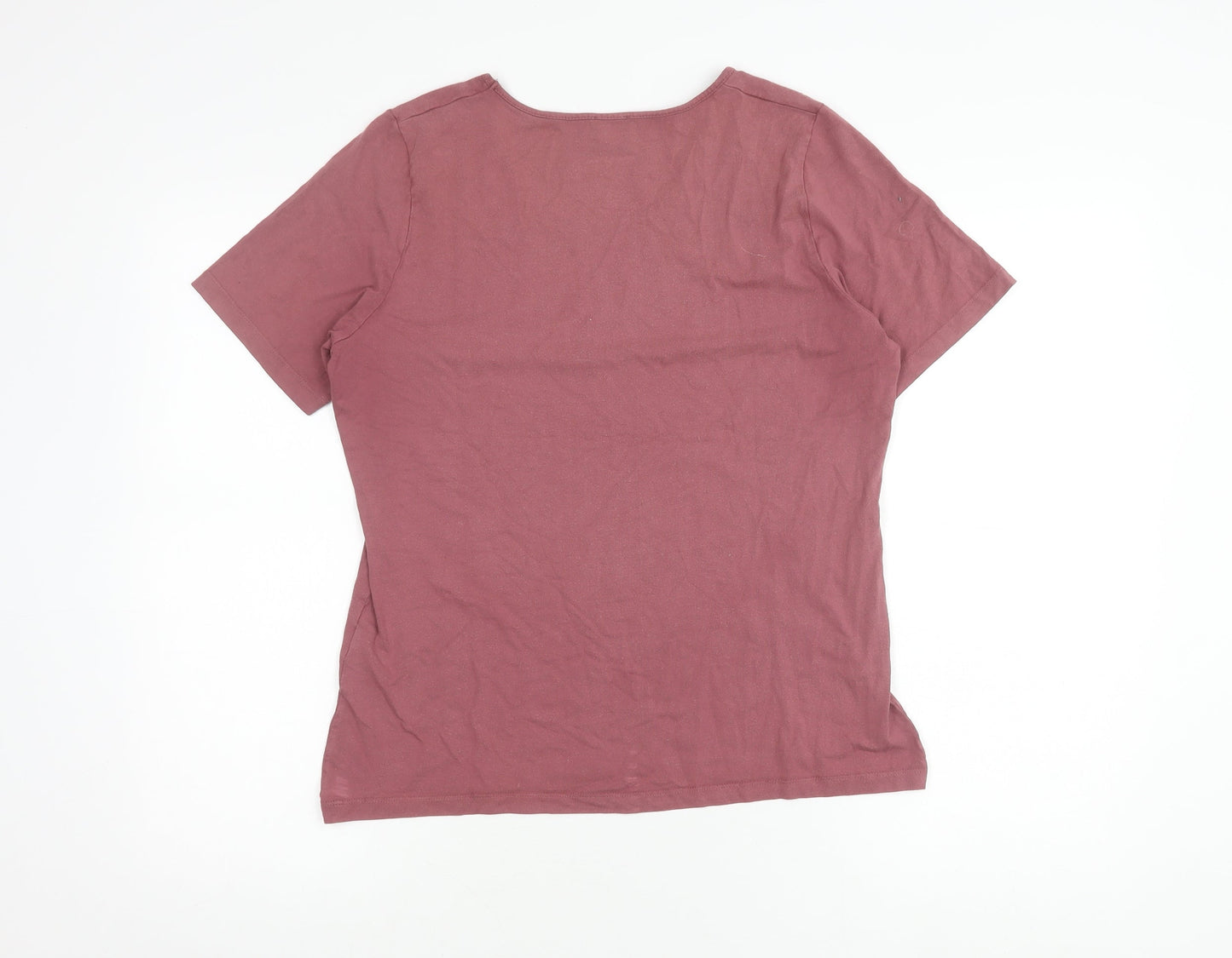 Womens UK Size M Viyella Purple Basic T-Shirt