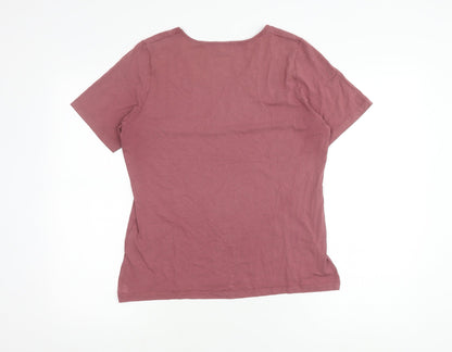 Womens UK Size M Viyella Purple Basic T-Shirt