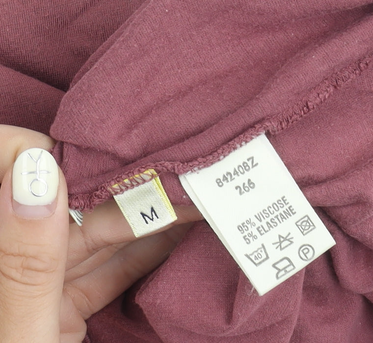 Womens UK Size M Viyella Purple Basic T-Shirt