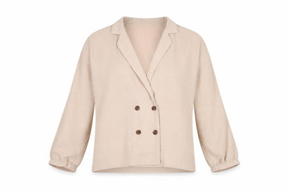 Womens UK Size 8 Topshop Beige Basic Blouse