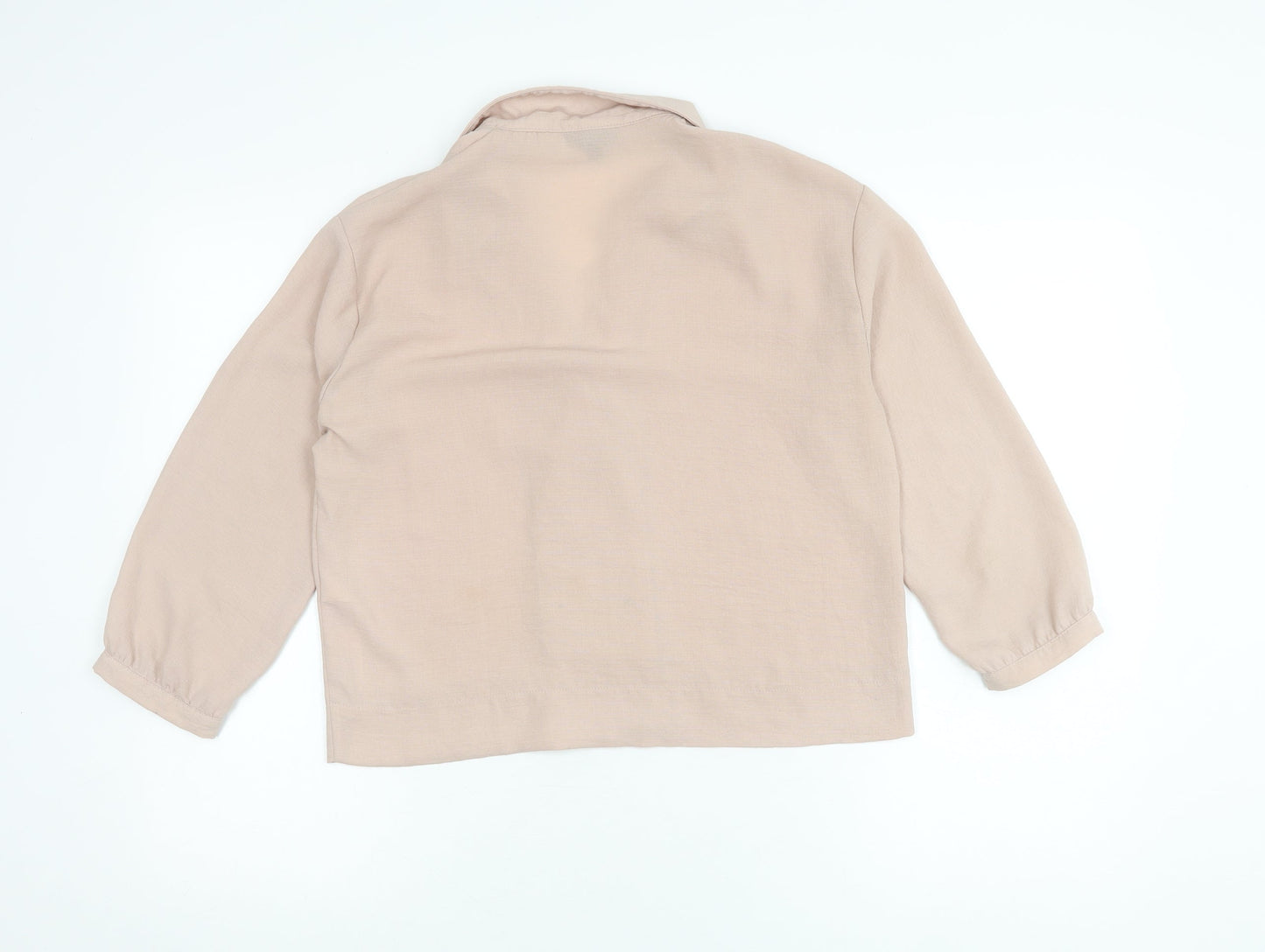 Womens UK Size 8 Topshop Beige Basic Blouse