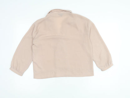 Womens UK Size 8 Topshop Beige Basic Blouse