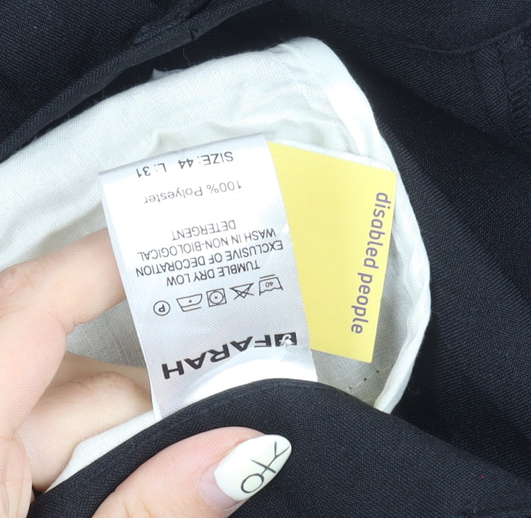 Farah Men's Black Trousers Size 44 Regular