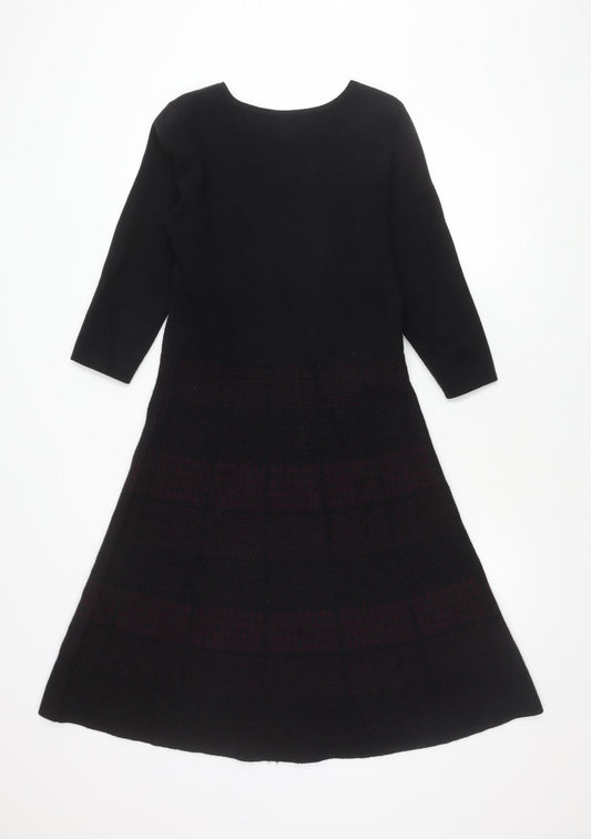 Monsoon Women's Black Check Dress Size 12