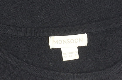 Monsoon Women's Black Check Dress Size 12
