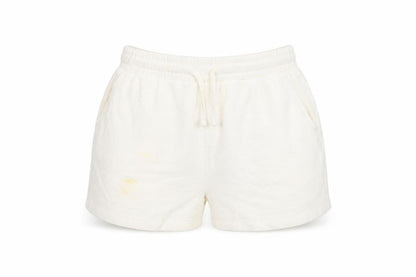 Zara Women's White Cotton Blend Shorts, Size M
