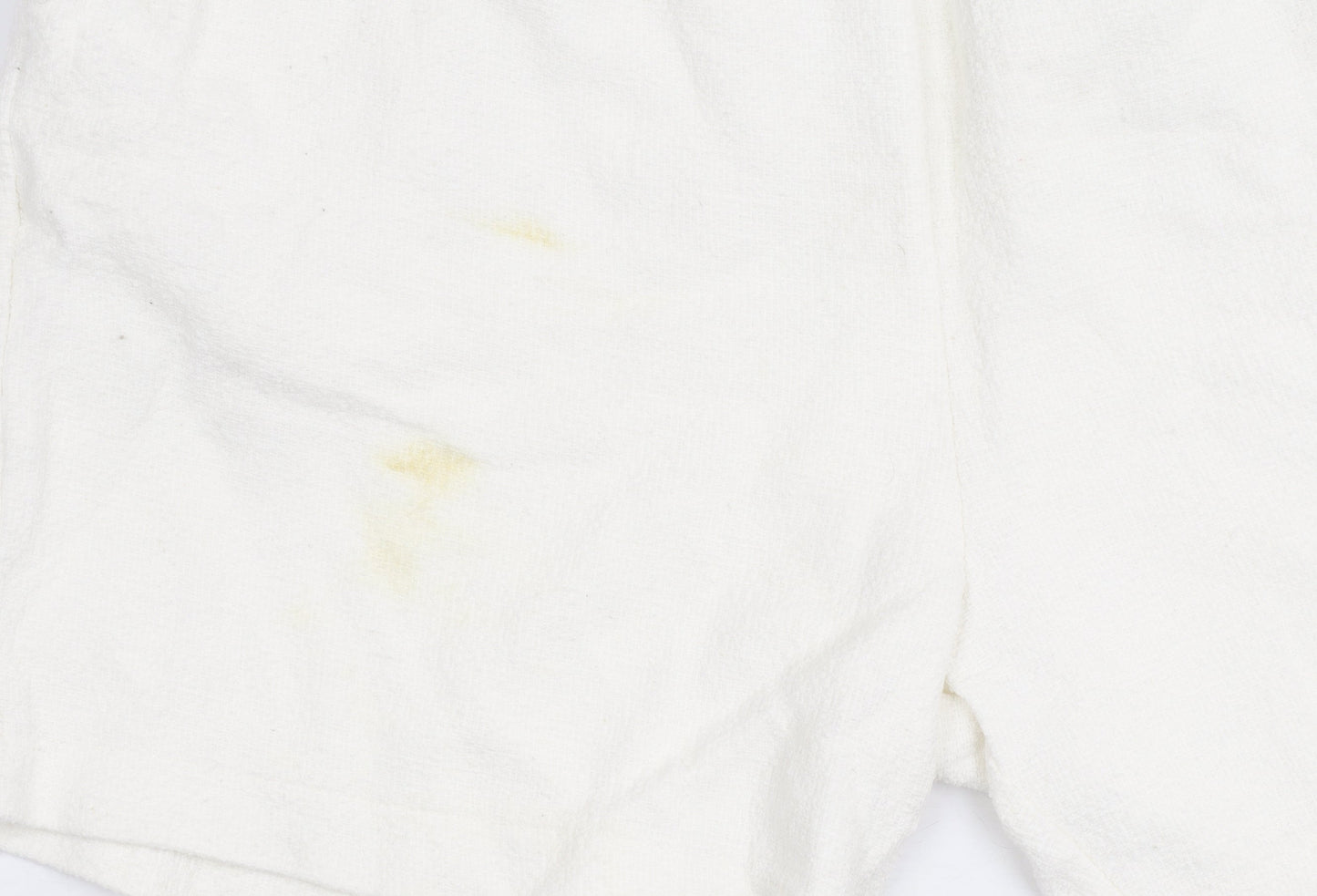 Zara Women's White Cotton Blend Shorts, Size M