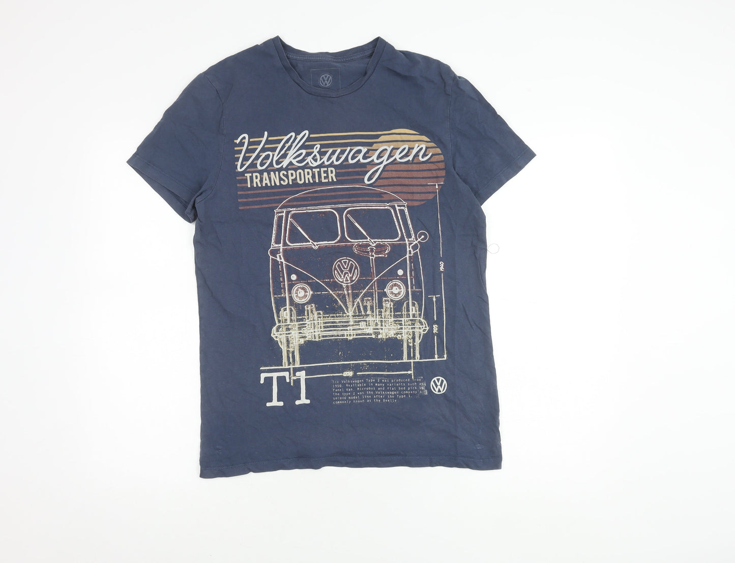 Tu Men's Blue Volkswagen Graphic T-Shirt Size M