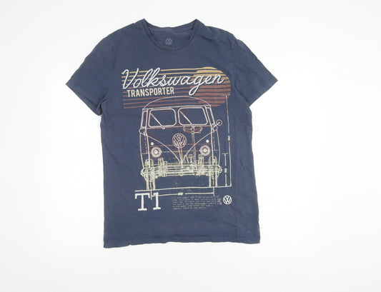 Tu Men's Blue Volkswagen Graphic T-Shirt Size M