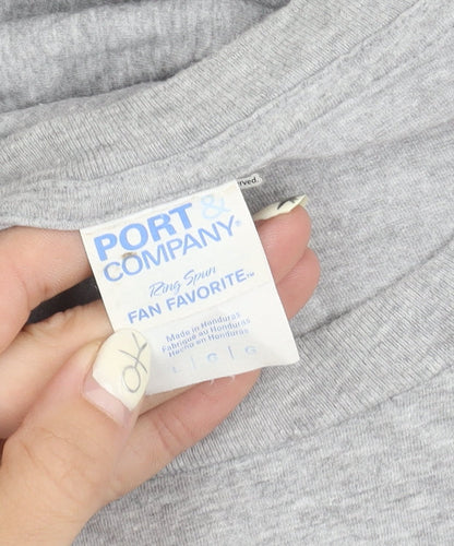 Port & Company Men's Grey TMNT Graphic T-Shirt L