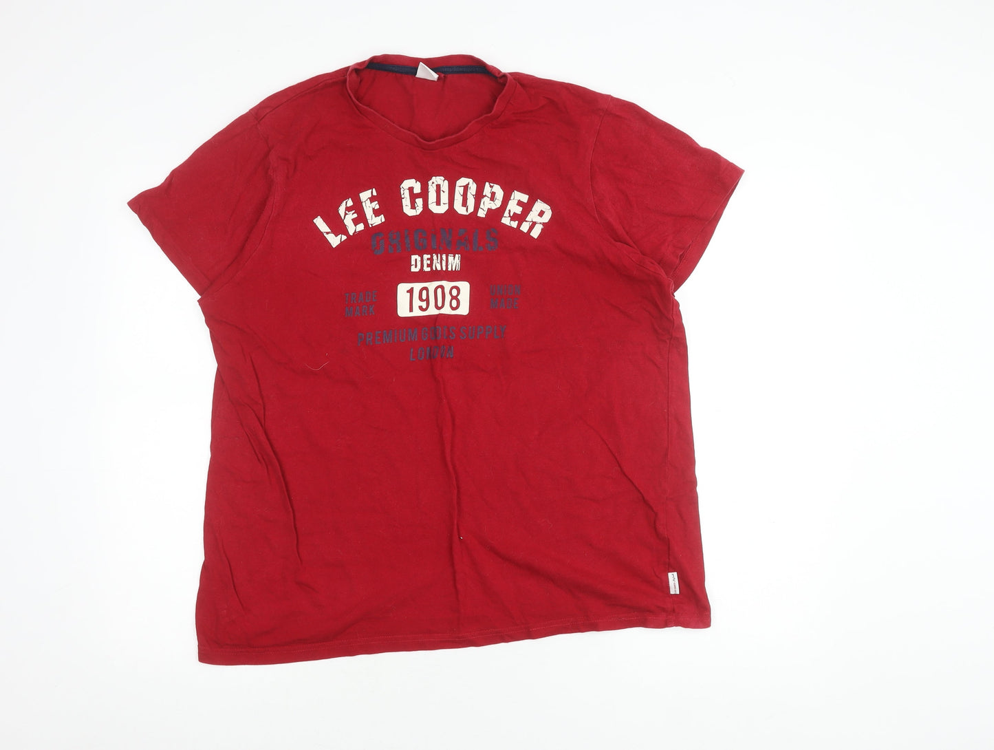 Lee Cooper Men's Red Graphic Print XL T-Shirt