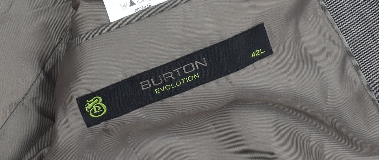 Mens UK Size 42 Burton Regular Grey Suit Jacket