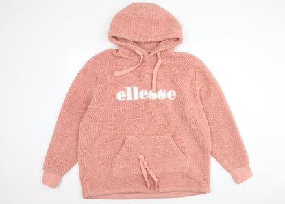 Ellesse Women’s Pink Pullover Hoodie M with Logo