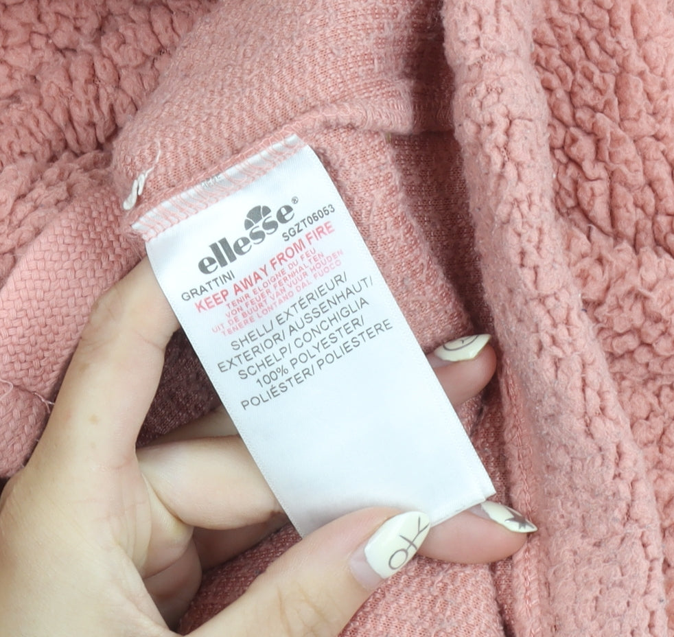 Ellesse Women’s Pink Pullover Hoodie M with Logo