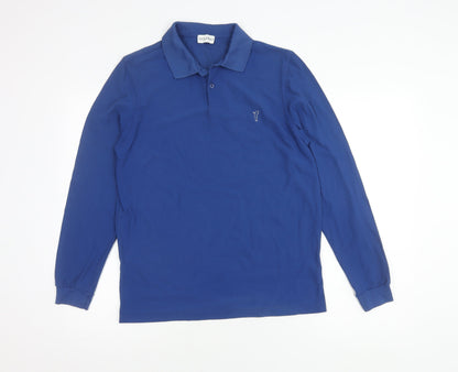 GOLFINO Unisex Blue Polo Shirt S Long Sleeve