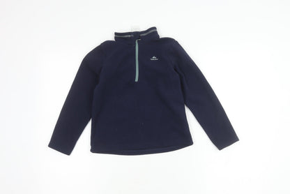 Decathlon Boys Blue Fleece Pullover Sweatshirt 7-8