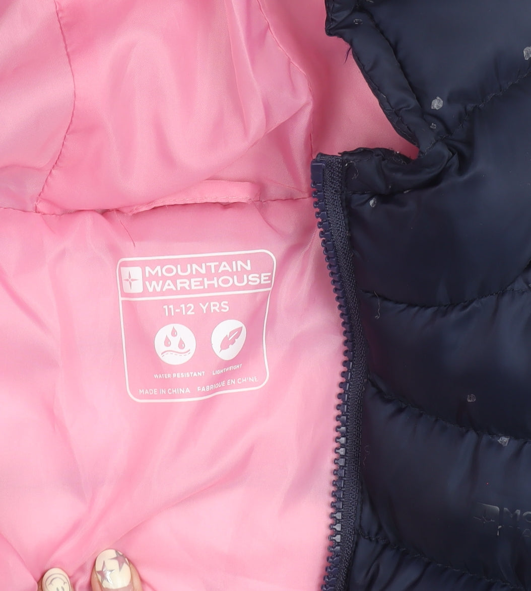 Mountain Warehouse Girls Blue Puffer Jacket 11-12 Years