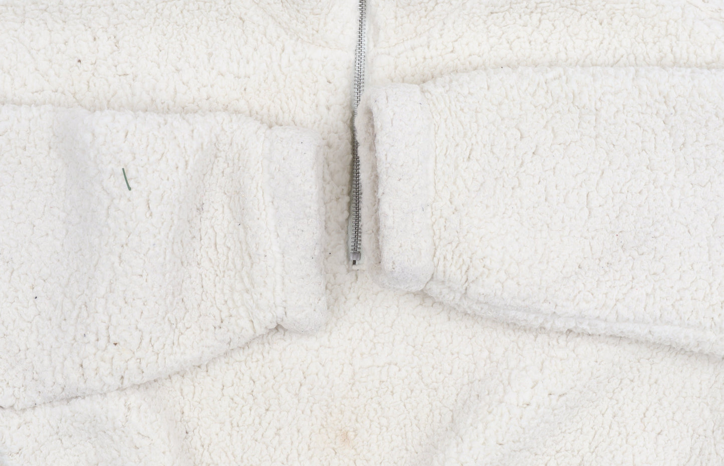 Topshop Women’s Ivory Cropped Zip Hoodie UK 8