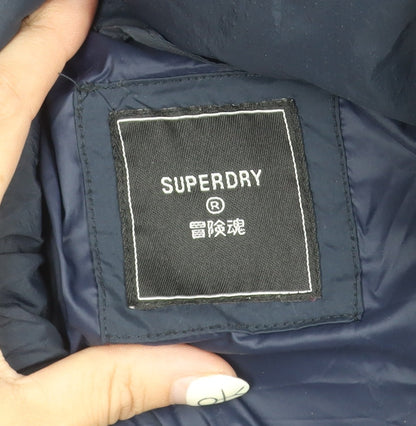 Womens UK Size 6 Superdry Navy Puffer Jacket