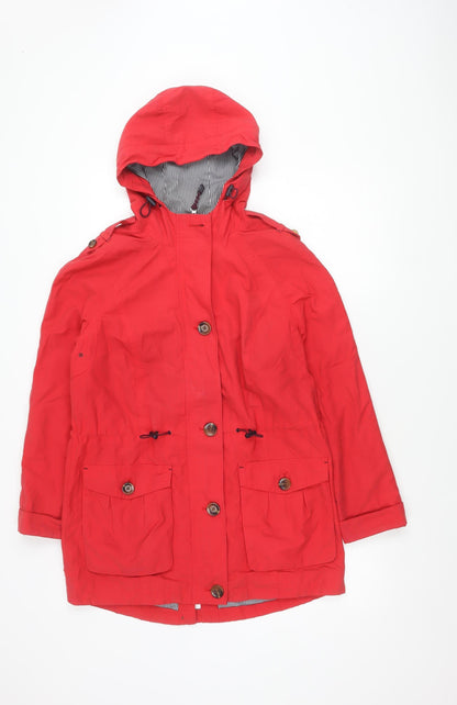 Womens UK Size 10 Marks and Spencer Red Rain Coat