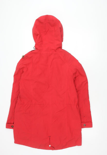 Womens UK Size 10 Marks and Spencer Red Rain Coat