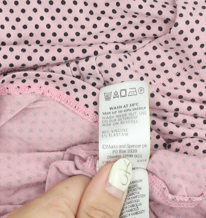 Womens UK Size 12 Marks and Spencer Pink Basic Blouse