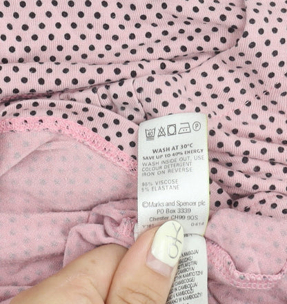 Womens UK Size 12 Marks and Spencer Pink Basic Blouse