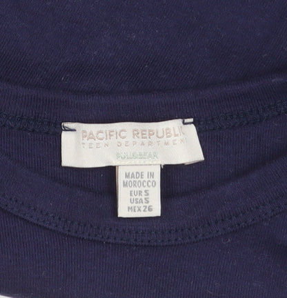 Teens UK Size 10 Pacific Republic Blue  T-Shirt