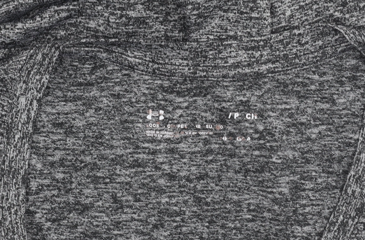 Under Armour Women's Grey V-Neck T-Shirt, Size 14