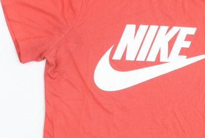 Unisex Adults UK Size S Nike Red Basic T-Shirt