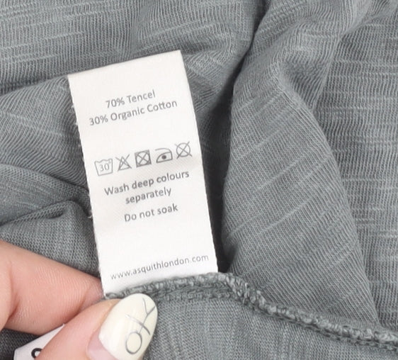 Asquith Womens Grey Relaxed Fit T-Shirt Size S