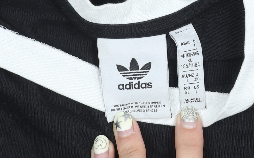 adidas Men's Black Long Sleeve T-Shirt XL