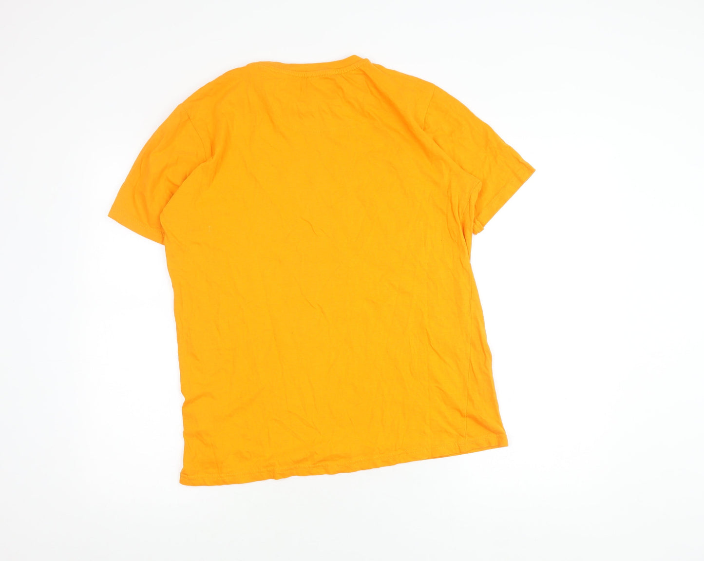 Lyle & Scott Orange Men's Crew Neck T-Shirt M