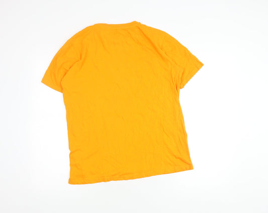 Lyle & Scott Orange Men's Crew Neck T-Shirt M