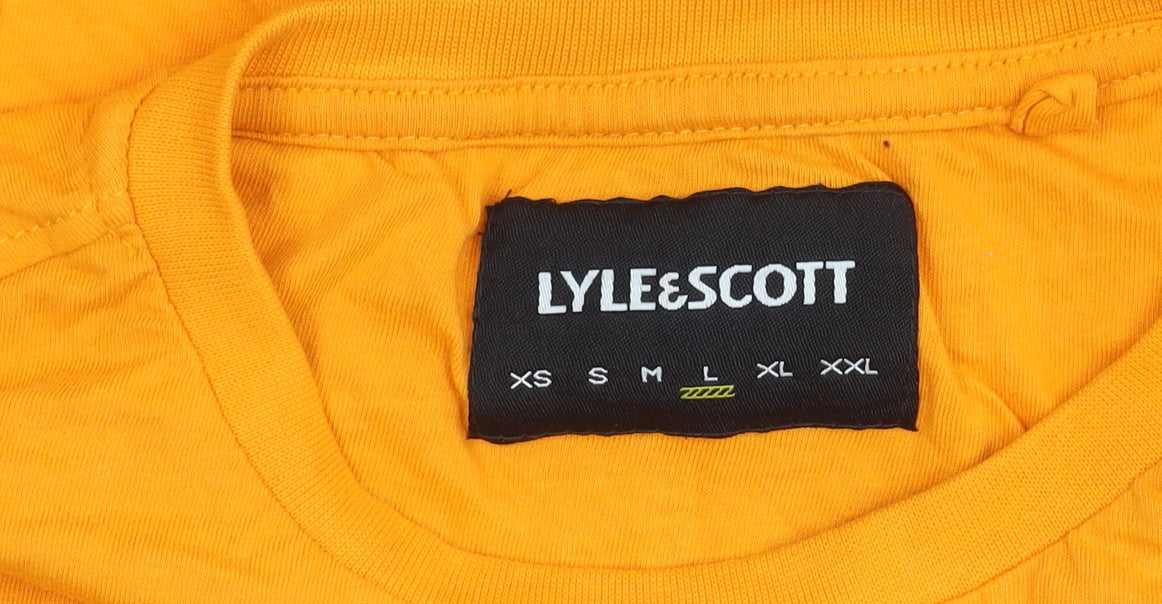Lyle & Scott Orange Men's Crew Neck T-Shirt M