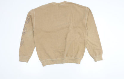 Urban Outfitters Unisex Beige Graphic Print XS Sweatshirt