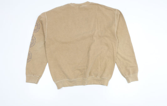 Urban Outfitters Unisex Beige Graphic Print XS Sweatshirt