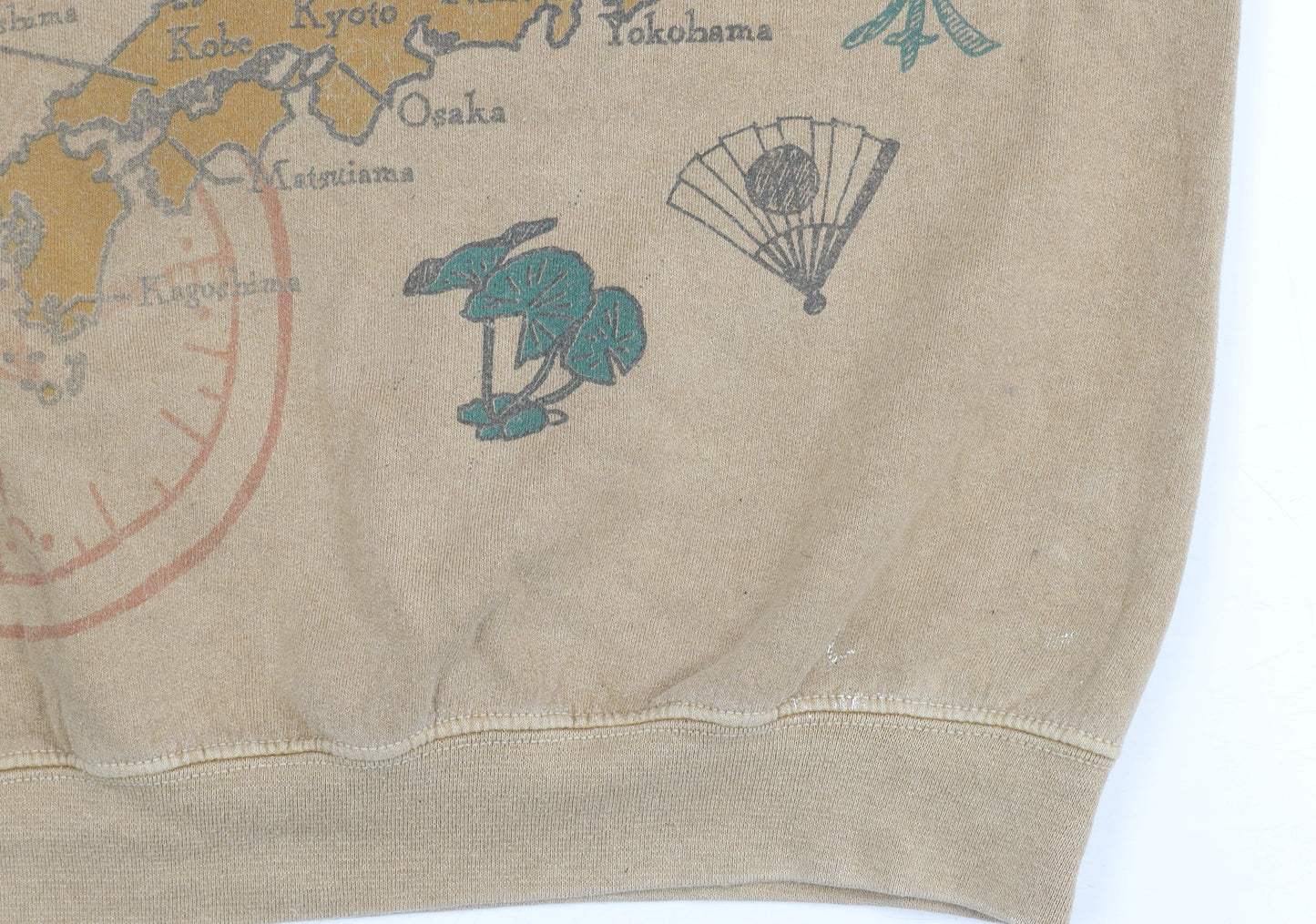 Urban Outfitters Unisex Beige Graphic Print XS Sweatshirt