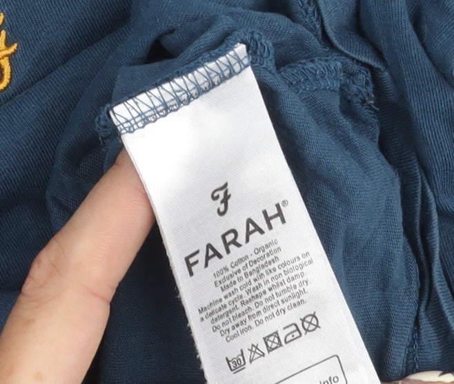 Mens UK Size M Farah Blue  T-Shirt