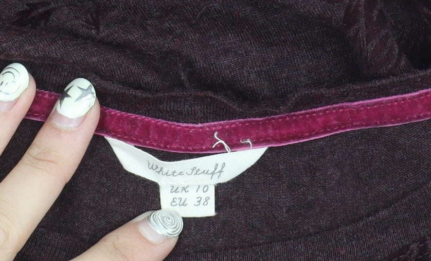 Womens UK Size 10 White Stuff Red Basic T-Shirt
