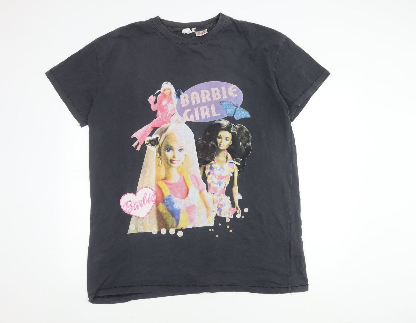 Cotton On Women's Black T-Shirt S Barbie Theme