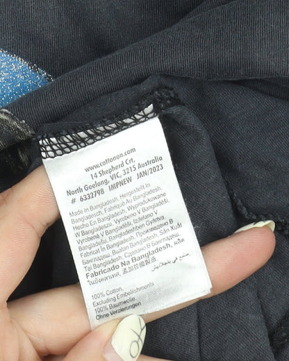 Cotton On Women's Black T-Shirt S Barbie Theme