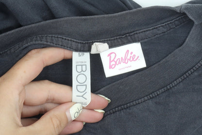 Cotton On Women's Black T-Shirt S Barbie Theme