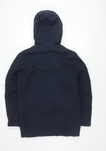 Mens UK Size S JACK & JONES Blue Parka Coat