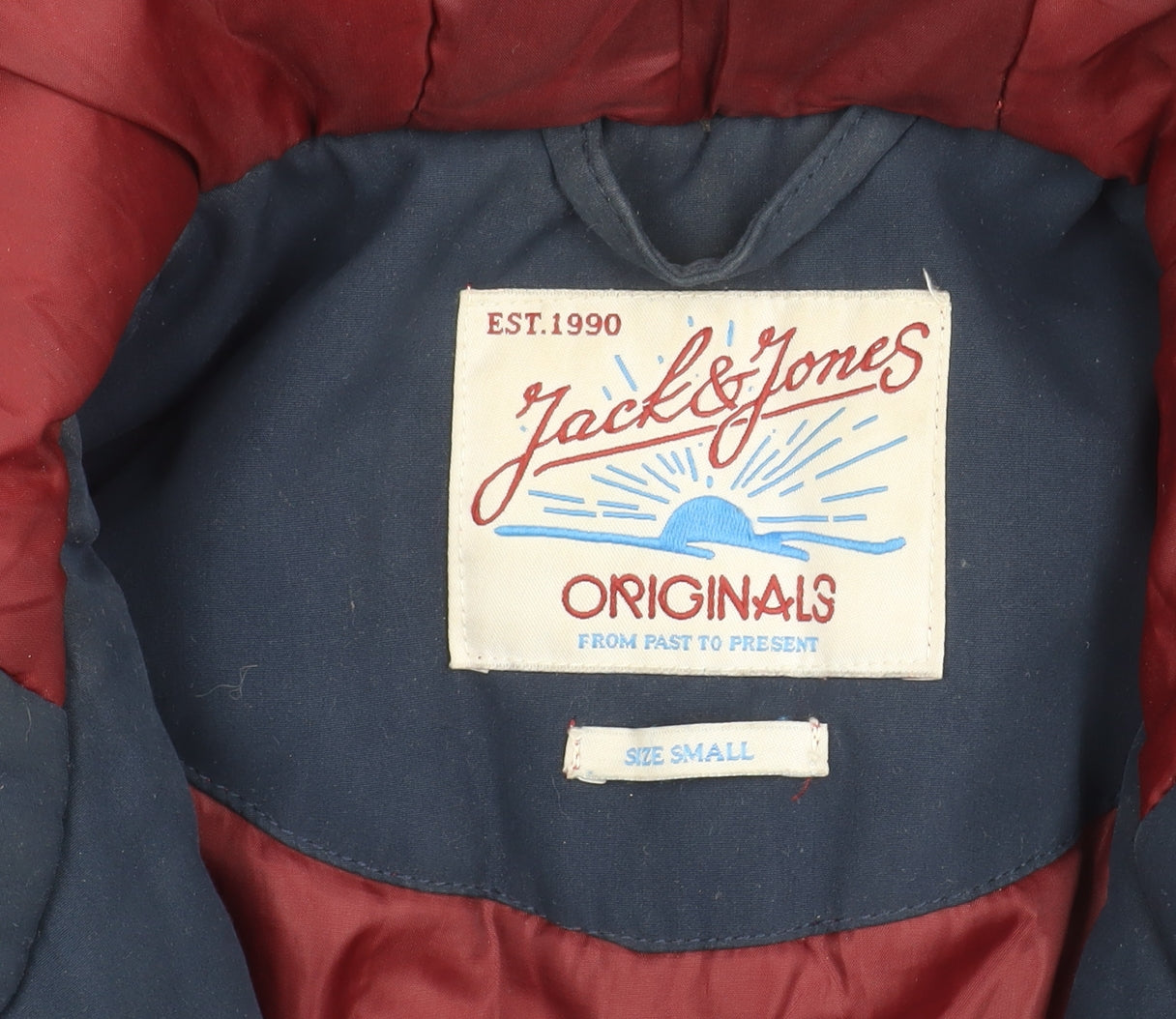Mens UK Size S JACK & JONES Blue Parka Coat