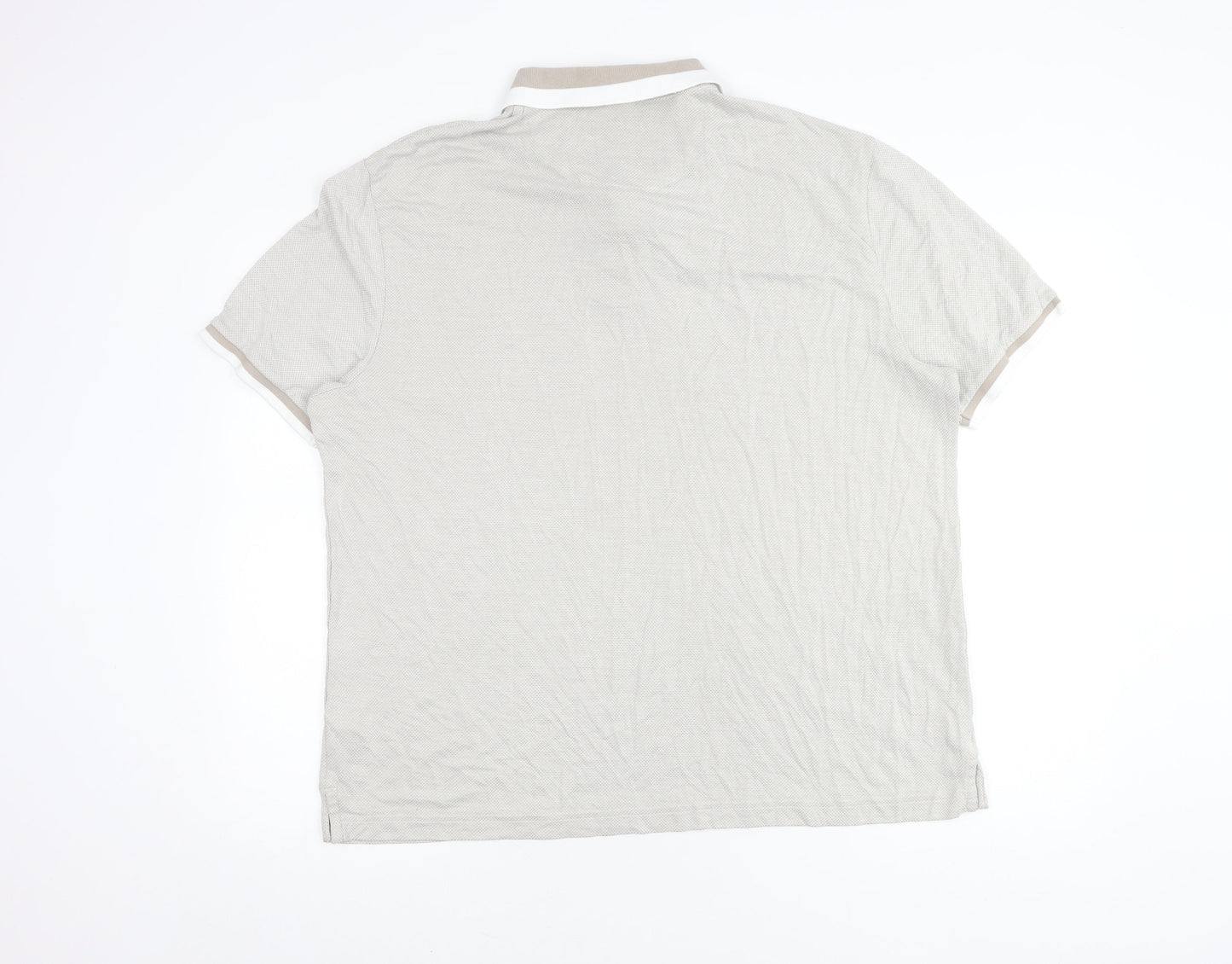 Marks & Spencer Men's XL Beige Polo Shirt Solid Casual