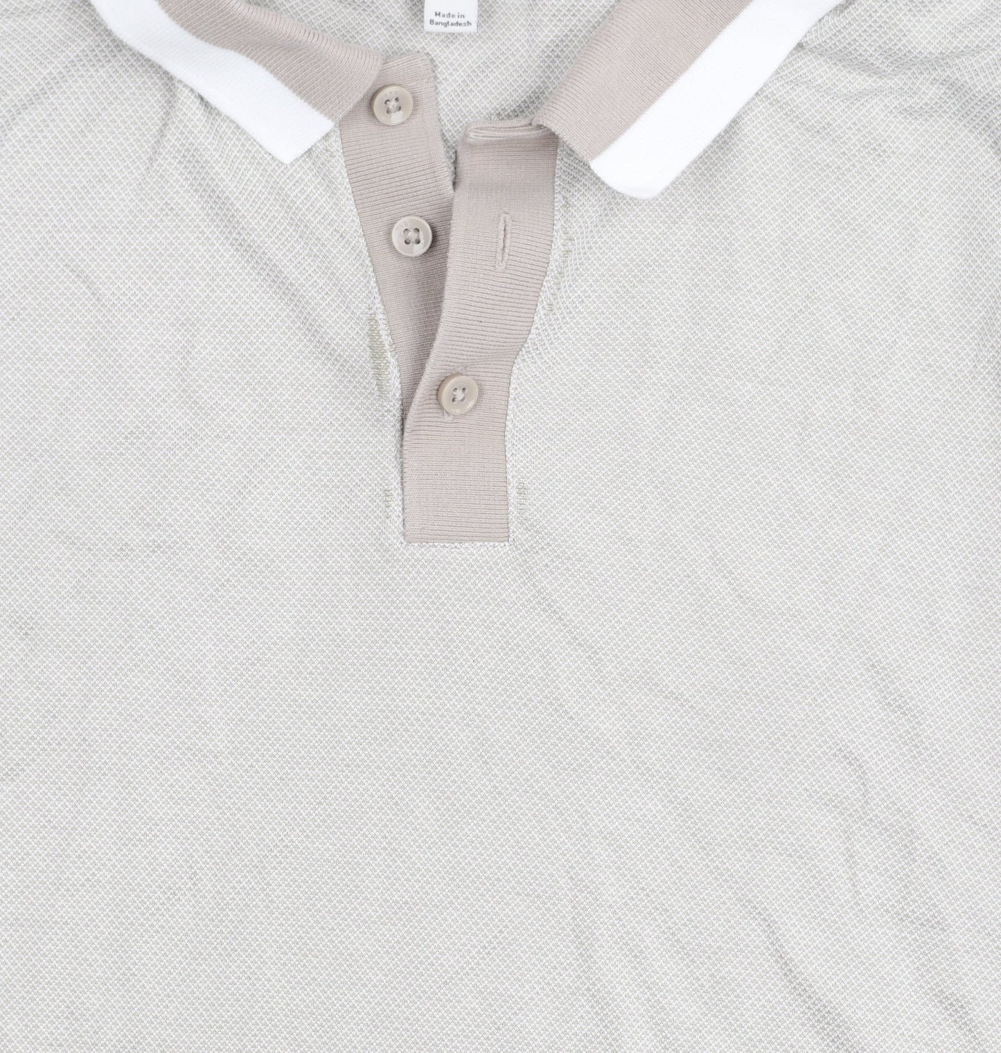 Marks & Spencer Men's XL Beige Polo Shirt Solid Casual