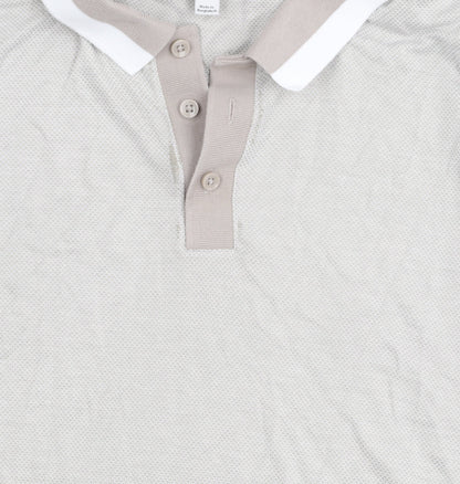 Marks & Spencer Men's XL Beige Polo Shirt Solid Casual