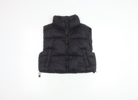Pull&Bear Women's Black S Puffer Waistcoat