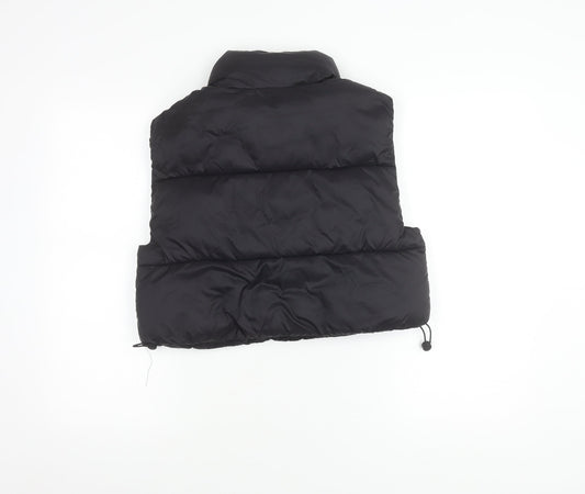 Pull&Bear Women's Black S Puffer Waistcoat